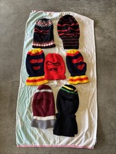 Lote de 7 máscaras vintage de ladrão de esqui de malha rosto inteiro multicoloridas comprar usado  Enviando para Brazil