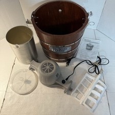 Máquina de sorvete 4 qt barril de madeira balde máquina instruções TESTADO FUNCIONA EM EXCELENTE ESTADO USADO, usado comprar usado  Enviando para Brazil