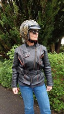 Damen motorradlederjacke rigin gebraucht kaufen  Egweil