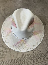 Chapéu de palha feito à mão CORAZON KAPALUA PÊSSEGOS E CREME tamanho G comprar usado  Enviando para Brazil