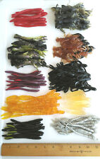 100 pc ASSORTMENT = Agora 120 pc.- BASS FISHING Baits Vermes de plástico macio + Ganchos  comprar usado  Enviando para Brazil