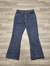 Calça jeans vintage anos 70 Levis laranja aba sino alargamento índigo azul escuro 32X32 EUA comprar usado  Enviando para Brazil