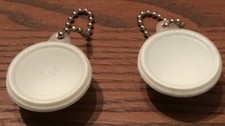 2 chaveiros vintage Tupperware Wonderlier tigela salpicados brancos #1306-6 comprar usado  Enviando para Brazil