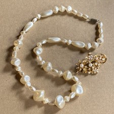 Perlenkette brosche modeschmuc gebraucht kaufen  Weißenborn