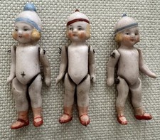 3 chapéus móveis para casa de bonecas miniatura bisque marcados na Alemanha 2,5 menina menino comprar usado  Enviando para Brazil