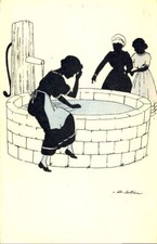 Illustrated postcard frau d'occasion  Expédié en Belgium