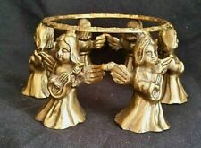 Suporte de pedestal musical 6 anjos latão tigela pilar suporte de vela tocar guitarra comprar usado  Enviando para Brazil