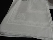 CONJUNTO DE 7 GUARDANAPOS ANTIGOS VINTAGE DE LINHO DAMASCO~BUQUÊS DE TULIPAS~21 1/2 x 22, usado comprar usado  Enviando para Brazil