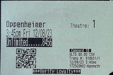 Oppenheimer movie ticket for sale  Minneapolis
