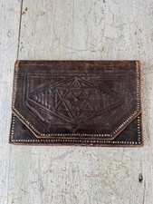 Bolsa clutch francesa parisiense vintage francesa dos anos 20-40 couro em relevo, usado comprar usado  Enviando para Brazil