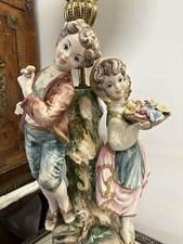 Abajur italiano antigo Capodimonte biscuit porcelana amantes Itália rococó barroco comprar usado  Enviando para Brazil