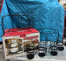 7 peças de ferro empilhável buffet caddy ninhos para fácil armazenamento, separados para uso EUA comprar usado  Enviando para Brazil