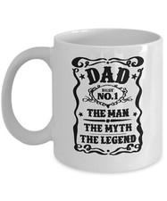 Caneca Pai No.1 The Man The Myth The Legend – Copo de café engraçado presente dia dos pais, usado comprar usado  Enviando para Brazil