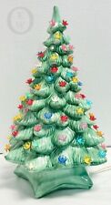 "Árbol de Navidad vintage iluminado Holanda 18"" sobremesa cerámica 24303Z S126" segunda mano  Embacar hacia Argentina