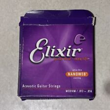 Lote de cordas de guitarra acústica Elixir Nanoweb caixa aberta média .013 .017 .045 .056 comprar usado  Enviando para Brazil