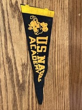 Vintage Academia Naval dos Estados Unidos Mini Pennant Ouro Azul Marinho Feltro Em Relevo comprar usado  Enviando para Brazil