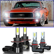 Farol de LED Hi/Lo Beam + lâmpadas de neblina para Ford Mustang GT 2007-2012 4X, usado comprar usado  Enviando para Brazil