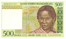 Madagascar 500 francs usato  Bozen