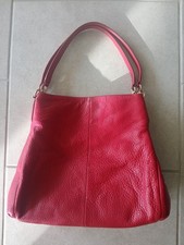 Bolsa de ombro Coach grande couro seixo vermelha detalhes dourados comprar usado  Enviando para Brazil