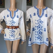 Vintage white blue for sale  TELFORD