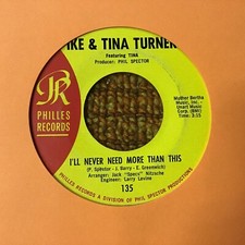 45 RPM Ike & Tina Turner PHILLES 135 I'll Never Need More / Cash Box Blues VG comprar usado  Enviando para Brazil