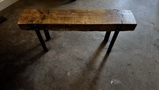 Oak steel bench for sale  HITCHIN