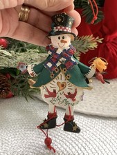 Jointed snowman ornament for sale  Live Oak