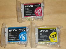 Genuine Epson 127 Conjunto de cor pacote com 3 cartuchos de tinta T127 Extra Alto Rendimento comprar usado  Enviando para Brazil