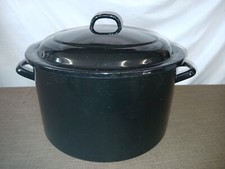 Emaille kochtopf schwarz gebraucht kaufen  Weißenbrunn