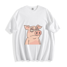 Camiseta unissex Grumpy Pig - Design de rosto de porquinho cansado comprar usado Camiseta unissex Grumpy Pig - Design de rosto de porquinho cansado comprar usado  Enviando para Brazil