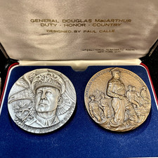 1972 MEDALLIC ART GENERAL DOUGLAS MACARTHUR 5,3 OZ .999 MEDALHA DE PRATA + BRONZE comprar usado 1972 MEDALLIC ART GENERAL DOUGLAS MACARTHUR 5,3 OZ .999 MEDALHA DE PRATA + BRONZE comprar usado  Enviando para Brazil