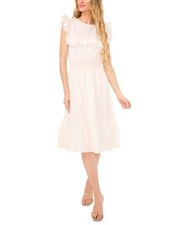 Usado, Vestido Feminino CeCe Tamanho M Babado Bordado Jugo Midi Bronzeado/Bege comprar usado  Enviando para Brazil
