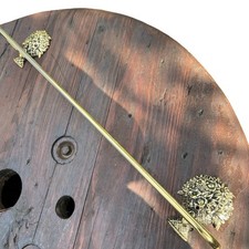 Cesta de flores de latão vintage trilho de barra de toalha 24" meados do século raro anos 1960-1970 comprar usado  Enviando para Brazil
