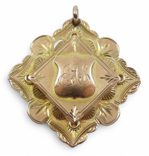 Usado, Pingente antigo 1915 sólido ouro amarelo 9 quilates 5 milhas ciclismo esportes medalha fob 4,6 gm comprar usado  Enviando para Brazil