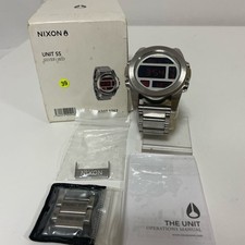 Relógio digital NIXON THE UNIT SS prata vermelho A360 1263 comprar usado  Enviando para Brazil