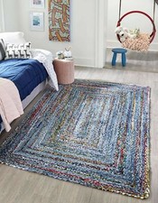 Alfombra Corredor Denim Algodón Natural Hecha a Mano Trenzada Rectángulo Alfombra Moderna segunda mano  Embacar hacia Mexico