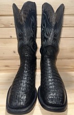 Botas caubói exóticas masculinas Lucchese biqueira quadrada 12 D Hornback Caiman, usado comprar usado  Enviando para Brazil
