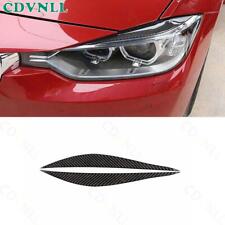 Faixa de sobrancelha lâmpada farol dianteiro fibra de carbono real para BMW 3 4 Series GT 13-19, usado comprar usado  Enviando para Brazil