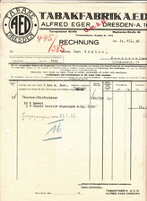 Werbe rechnung tabakfabrik gebraucht kaufen  Oderwitz