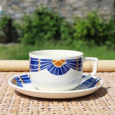 Tasse soucoupe faïence d'occasion  Cerisy-la-Salle