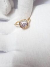Anel shaker cravejado de diamante e topázio rosa 925 prata esterlina folheado a 14k, usado comprar usado  Enviando para Brazil