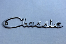 Chevrolet (?) Emblema de carro clássico prata e preto acabamento 10" L parafuso de montagem comprar usado  Enviando para Brazil