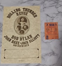 1975 Rolling Thunder Revue 5x8 pôster publicitário e esboço de ingresso Madison Square Garden  comprar usado  Enviando para Brazil