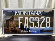 Placa de licença WOLVES PERTENCEM BEAR CREEK COUNTRY MONTANA, usado comprar usado  Enviando para Brazil