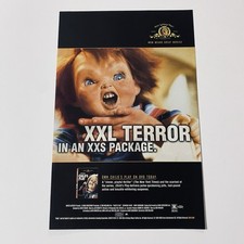 DVD infantil pôster filme de terror década de 2000 Chucky promocional anúncio impresso raro, usado comprar usado  Enviando para Brazil