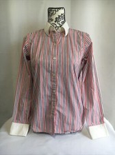 Usado, Camisa social feminina RALPH LAUREN listrada rosa/branco com botões manga longa tamanho SP. comprar usado  Enviando para Brazil
