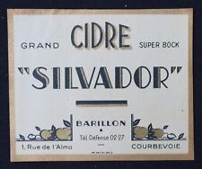 Etiquette cidre dsilvador d'occasion  Nantes-