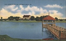 Rehoboth Beach, DE View Across Silver Lake com cais e gazebo Sussex County comprar usado  Enviando para Brazil