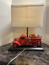 Lâmpada de motor de caminhão de bombeiros Pottery Barn Kids lata RARA, usado comprar usado  Enviando para Brazil