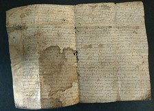 Parchemin médiéval xive d'occasion  Le Thor